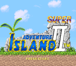Super Adventure Island II (Europe) Title Screen